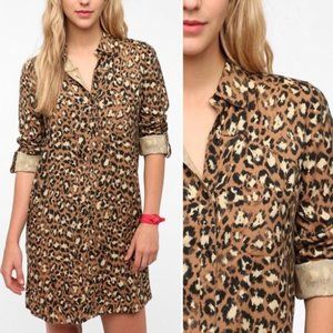 Urban Outfitters Ecote Leopard print Button Down Dress